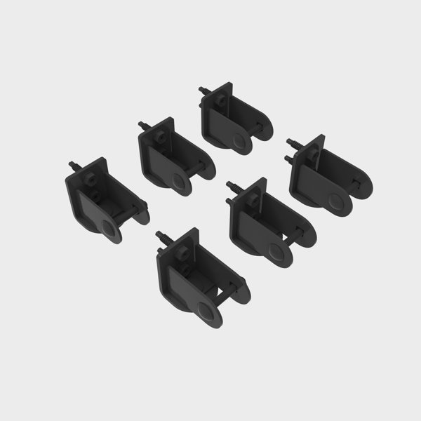 Fortress Building Products Versai Gloss Black Steel Fence Swivel